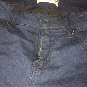 Low waisted dark washed denim jeans